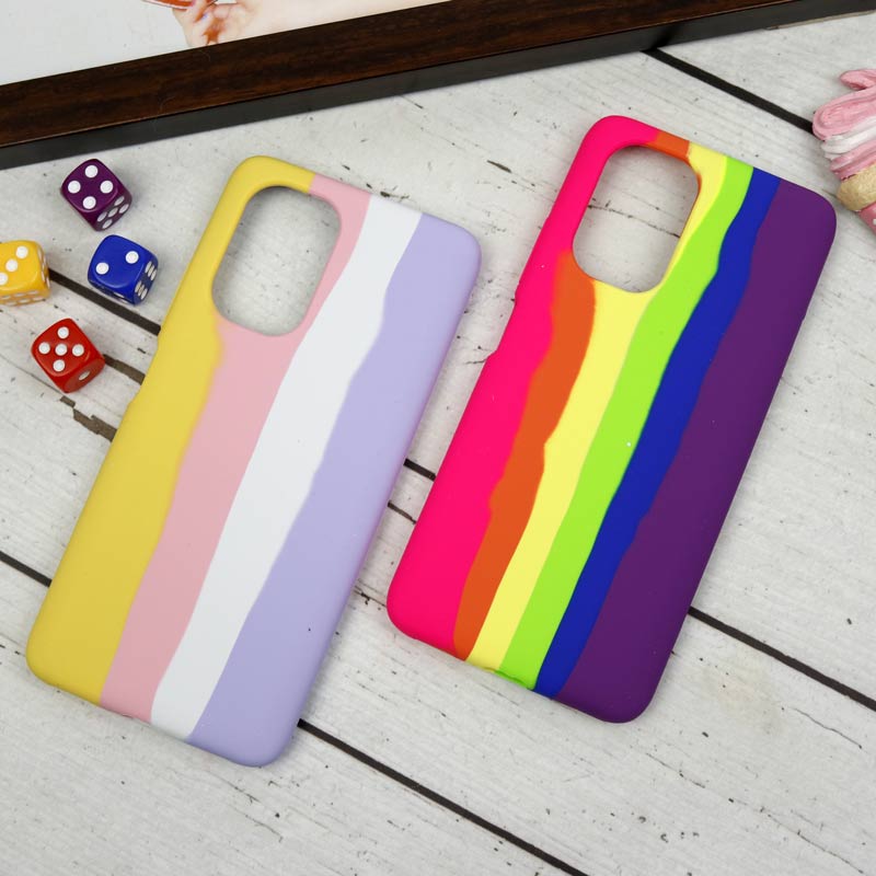 قاب سیلیکونی اورجینال رنگین کمانی Poco F3