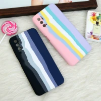 قاب سیلیکونی اورجینال رنگین کمانی محافظ لنزدار Xiaomi Poco M3 Pro