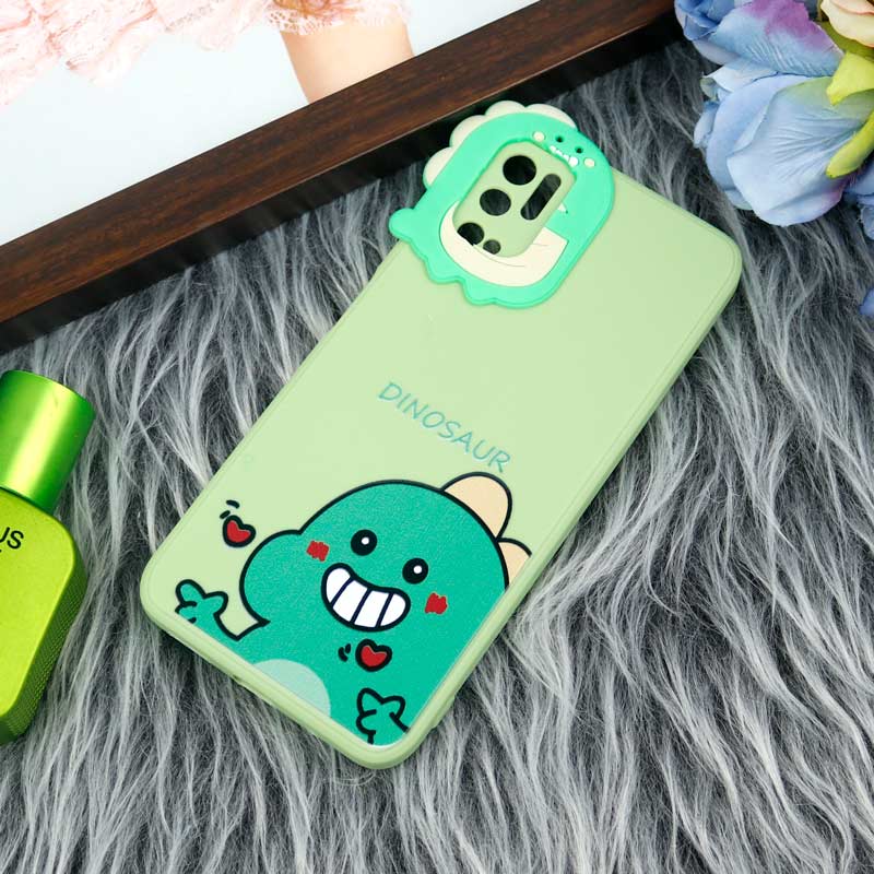 قاب سیلیکونی عروسکی محافظ لنزدار طرح Dinosaur شیائومی Xiaomi Poco M3 Pro