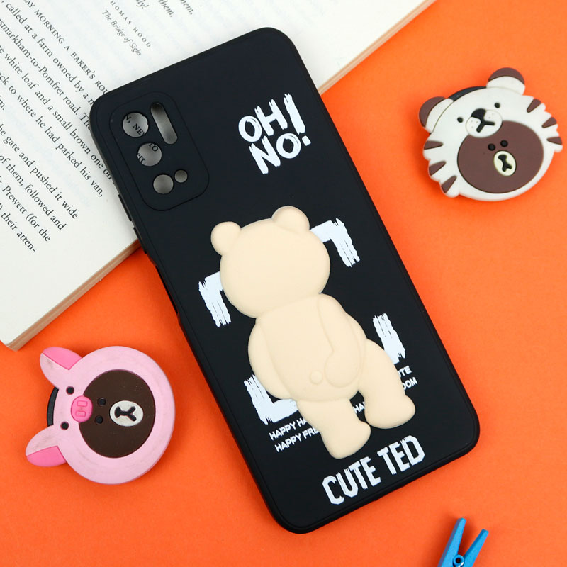 قاب سیلیکونی خرس TED محافظ لنزدار Xiaomi Poco M3 Pro