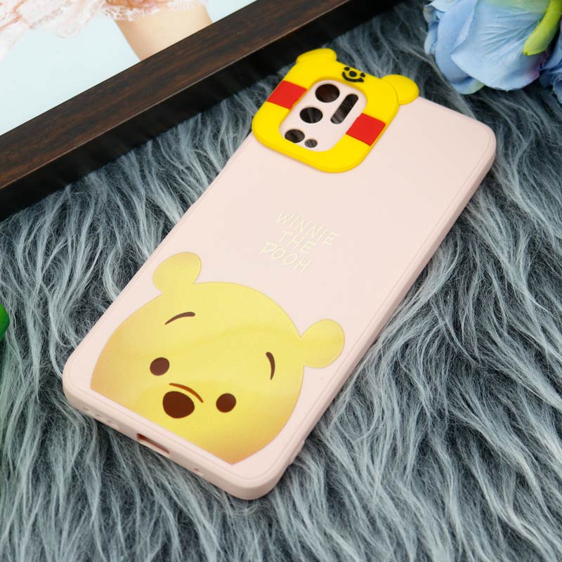 قاب سیلیکونی عروسکی محافظ لنزدار طرح Pooh شیائومی Xiaomi Poco M3 Pro