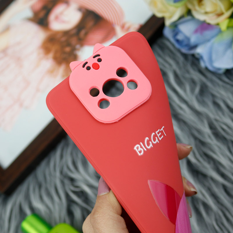 قاب سیلیکونی عروسکی محافظ لنزدار طرح Bigget شیائومی Xiaomi Poco X3