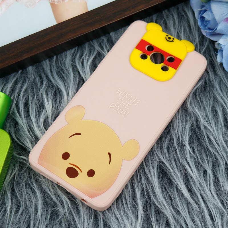 قاب سیلیکونی عروسکی محافظ لنزدار طرح Pooh شیائومی Xiaomi Poco X3