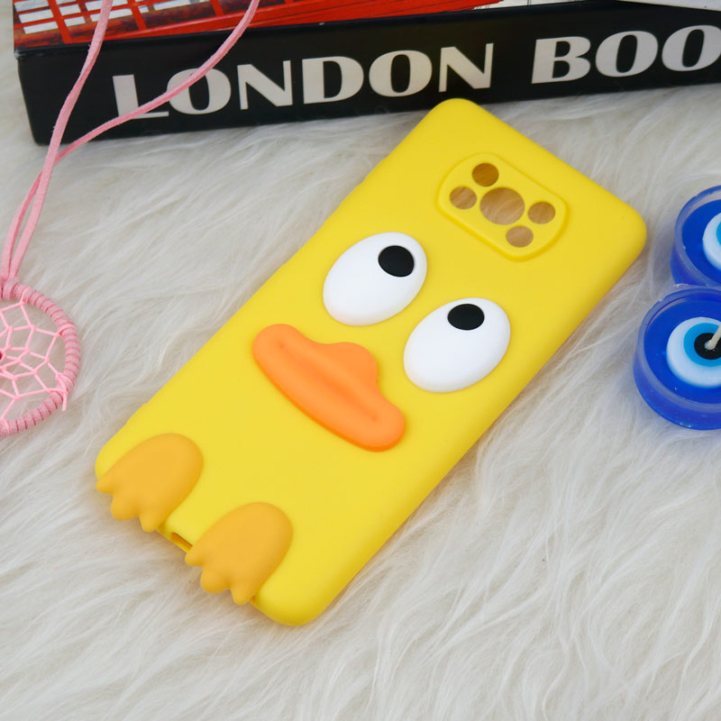 قاب سیلیکونی اردک محافظ لنزدار Xiaomi Poco X3