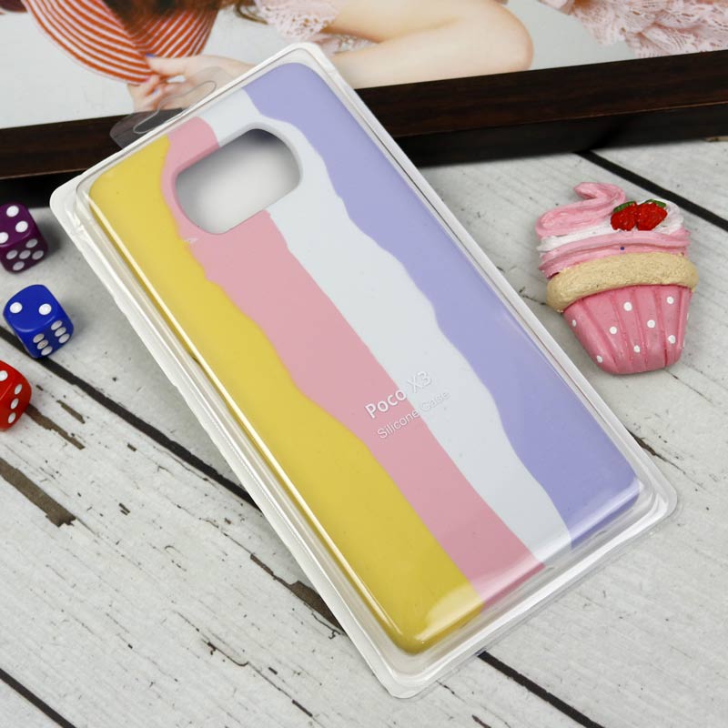 قاب سیلیکونی اورجینال رنگین کمانی Xiaomi Poco X3