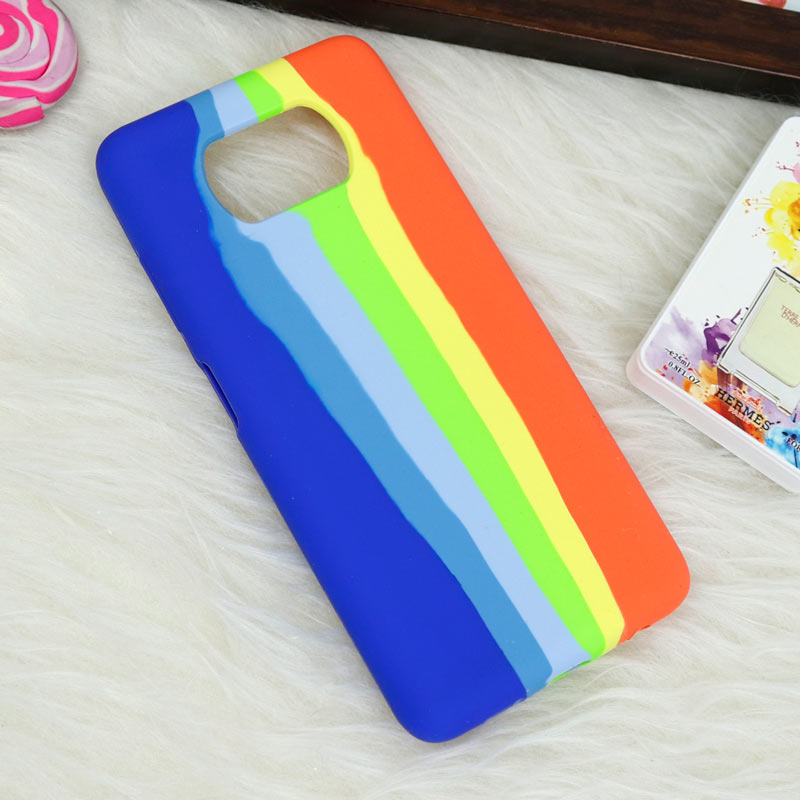 قاب سیلیکونی اورجینال رنگین کمانی Xiaomi Poco X3