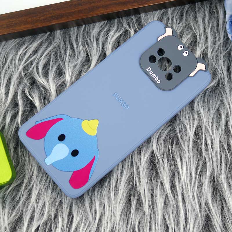 قاب سیلیکونی عروسکی محافظ لنزدار طرح Dumbo شیائومی Xiaomi Poco X3