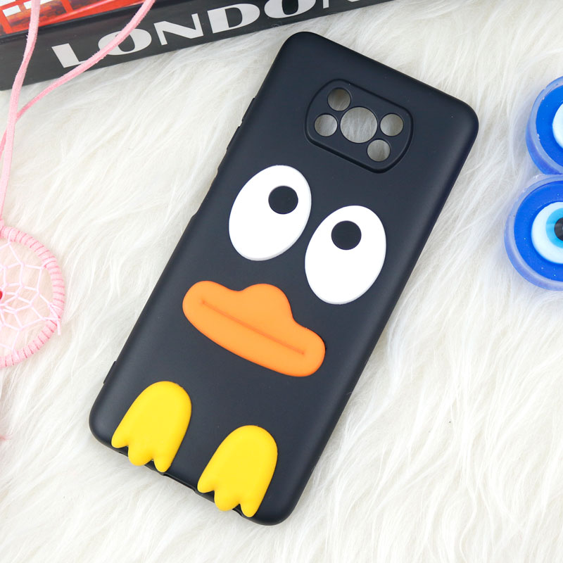 قاب سیلیکونی اردک محافظ لنزدار Xiaomi Poco X3
