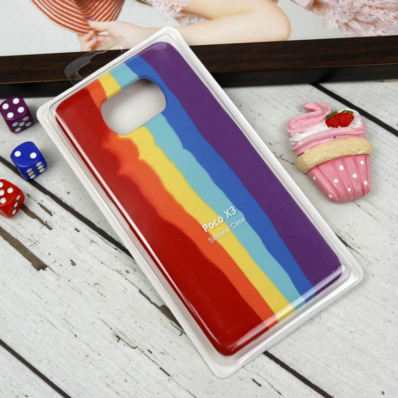 قاب سیلیکونی اورجینال رنگین کمانی Xiaomi Poco X3