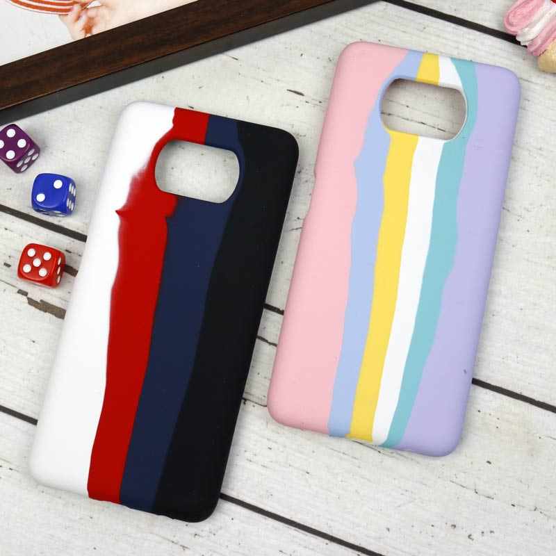 قاب سیلیکونی اورجینال رنگین کمانی Xiaomi Poco X3