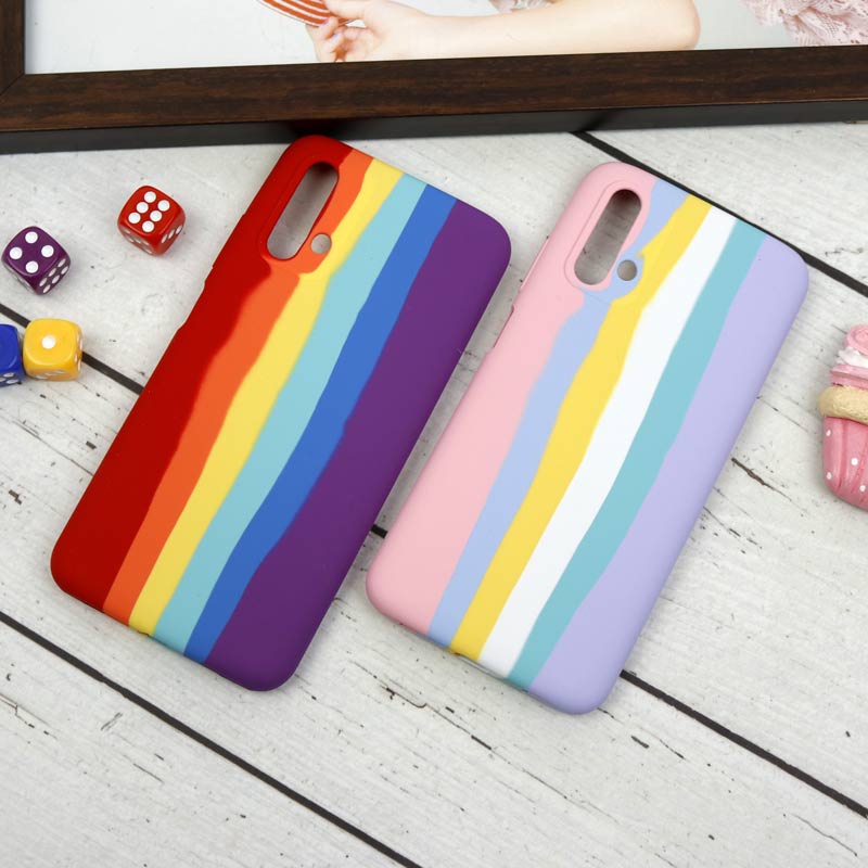 قاب سیلیکونی اورجینال رنگین کمانی Redmi 9T