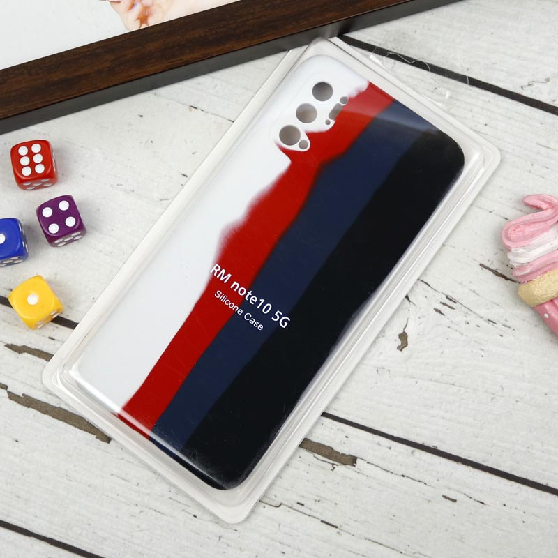 قاب سیلیکونی اورجینال رنگین کمانی محافظ لنزدار Redmi Note 10 5G