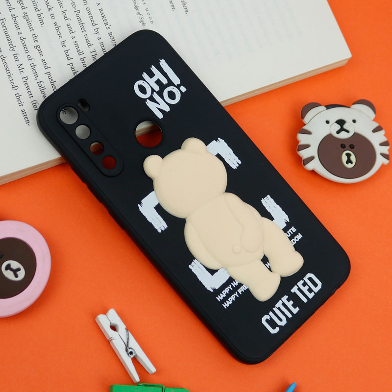 قاب سیلیکونی خرس TED محافظ لنزدار Xiaomi Redmi Note 8