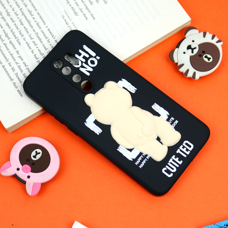 قاب سیلیکونی خرس TED محافظ لنزدار Xiaomi Redmi Note 8 Pro