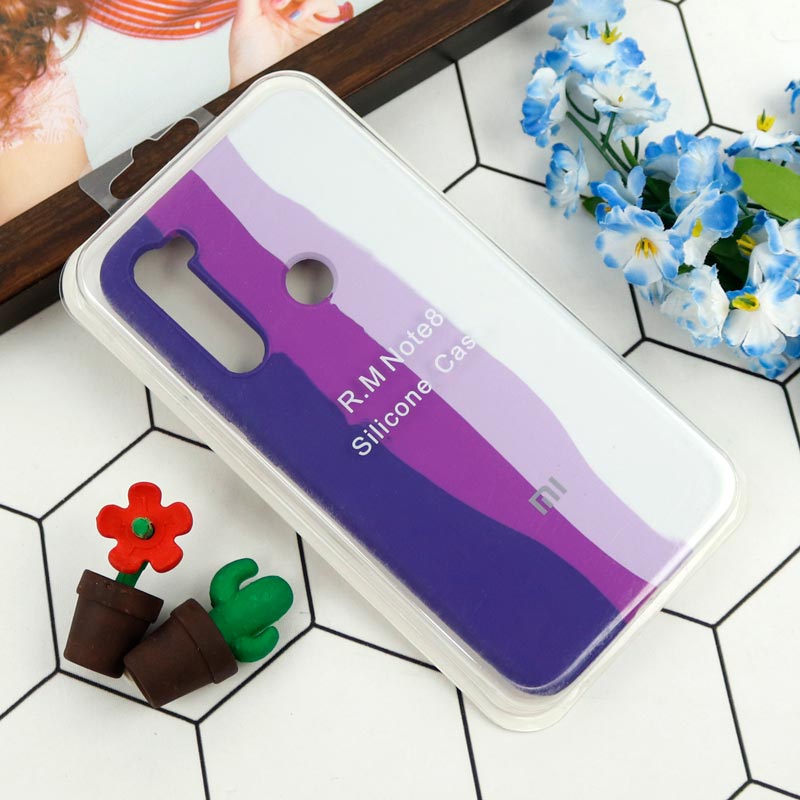 قاب سیلیکونی اورجینال رنگین کمانی Redmi Note 8