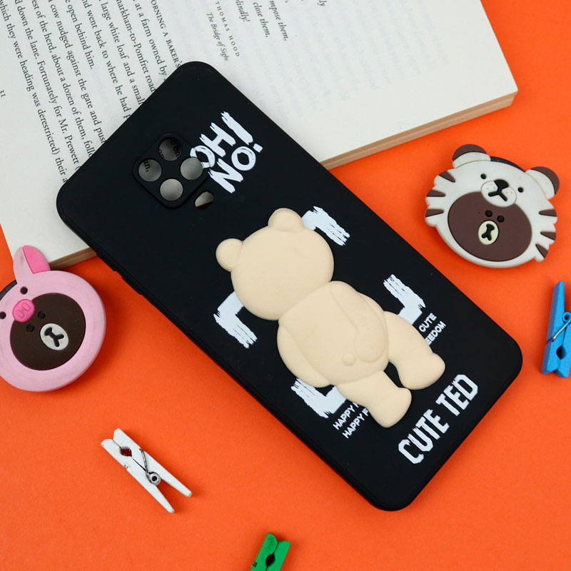 قاب سیلیکونی خرس TED محافظ لنزدار Xiaomi Redmi Note 9s / Note 9 Pro
