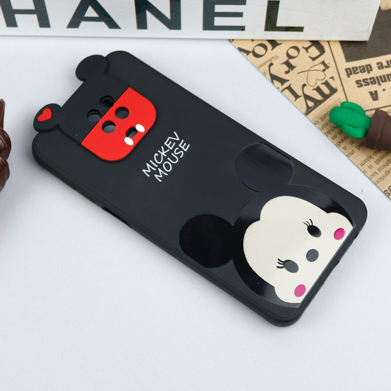 قاب سیلیکونی عروسکی محافظ لنزدار طرح Mickey Mouse شیائومی Xiaomi Redmi Note 9s / Note 9 Pro