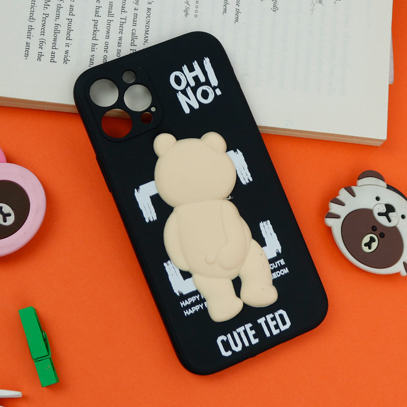 قاب سیلیکونی خرس TED محافظ لنزدار iPhone 12 Pro
