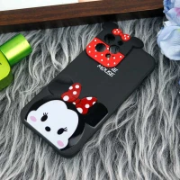 قاب سیلیکونی عروسکی محافظ لنزدار طرح Minnie Mouse آیفون iPhone 12 Pro