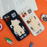 قاب سیلیکونی خرس TED محافظ لنزدار iPhone 12 Pro