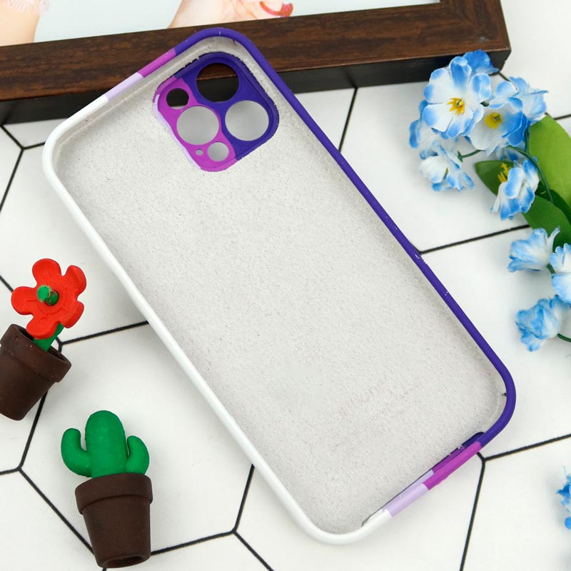 قاب سیلیکونی اورجینال رنگین کمانی محافظ لنزدار iPhone 12 Pro