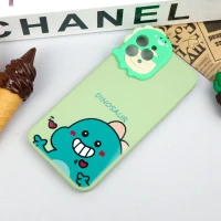 قاب سیلیکونی عروسکی محافظ لنزدار طرح Dinosaur آیفون iPhone 12 Pro Max