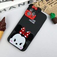قاب سیلیکونی عروسکی محافظ لنزدار طرح Minnie Mouse آیفون iPhone 12 Pro Max