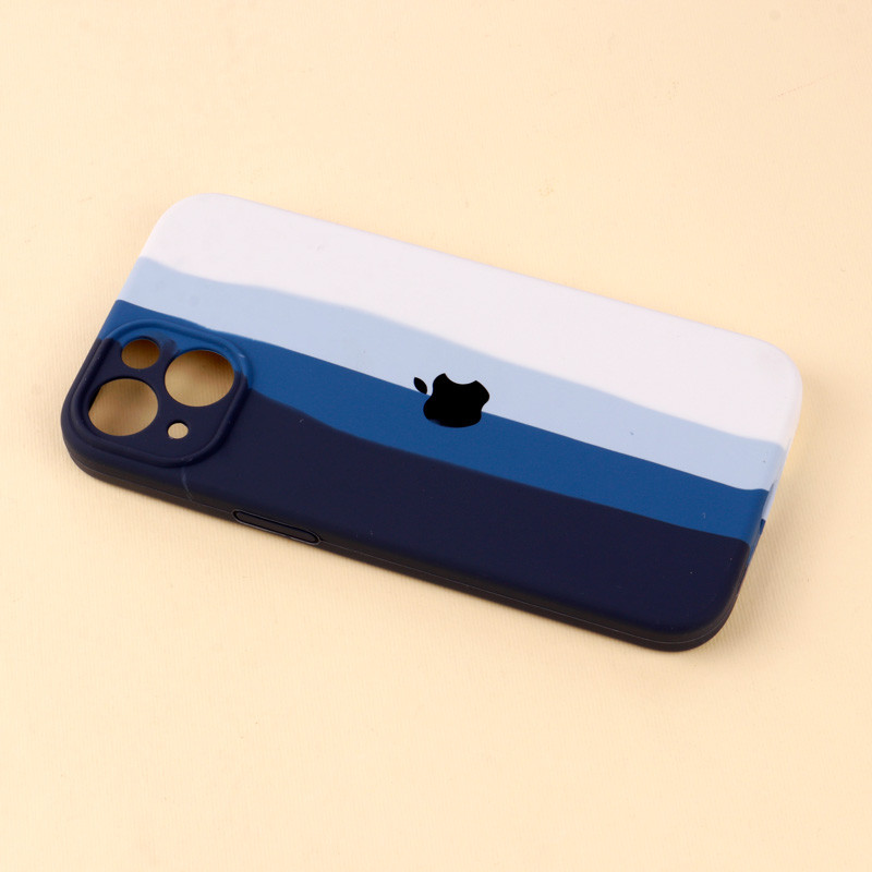 قاب سیلیکونی اورجینال رنگین کمانی محافظ لنزدار iPhone 13