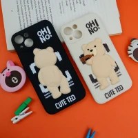 قاب سیلیکونی خرس TED محافظ لنزدار iPhone 13
