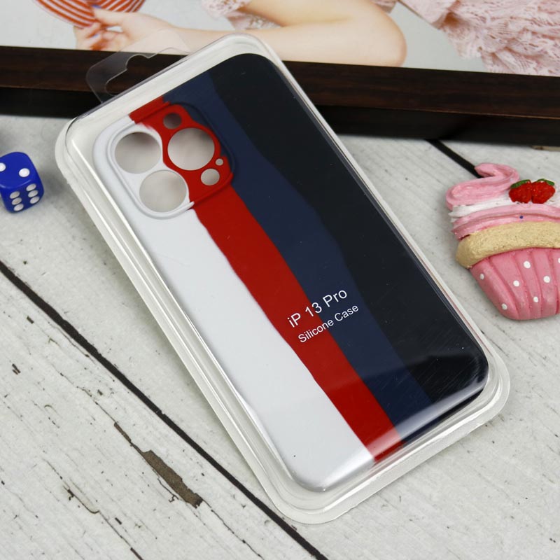 قاب سیلیکونی اورجینال رنگین کمانی محافظ لنزدار iPhone 13 Pro