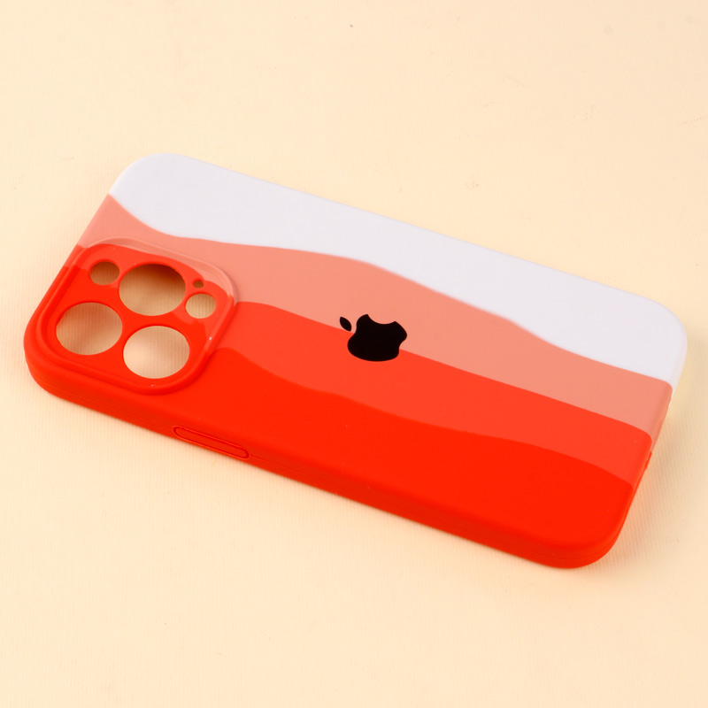قاب سیلیکونی اورجینال رنگین کمانی محافظ لنزدار iPhone 13 Pro