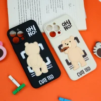 قاب سیلیکونی خرس TED محافظ لنزدار iPhone 13 Pro Max