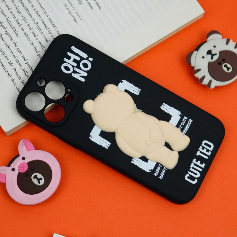 قاب سیلیکونی خرس TED محافظ لنزدار iPhone 13 Pro Max