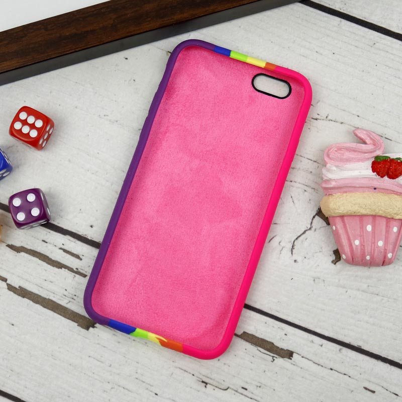 قاب سیلیکونی اورجینال رنگین کمانی iPhone 6/6s