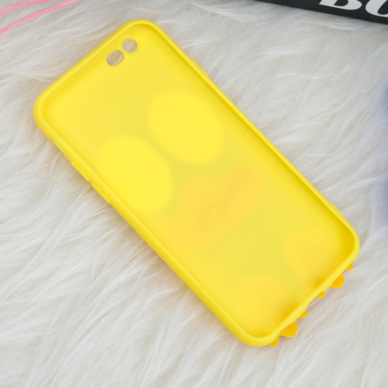 قاب سیلیکونی اردک زرد محافظ لنزدار iPhone 6/6s