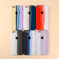 قاب سیلیکونی اورجینال رنگین کمانی iPhone 6/6s