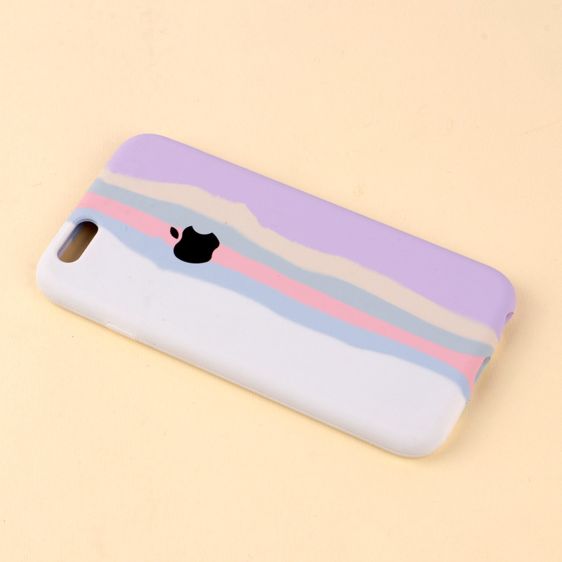 قاب سیلیکونی اورجینال رنگین کمانی iPhone 6/6s