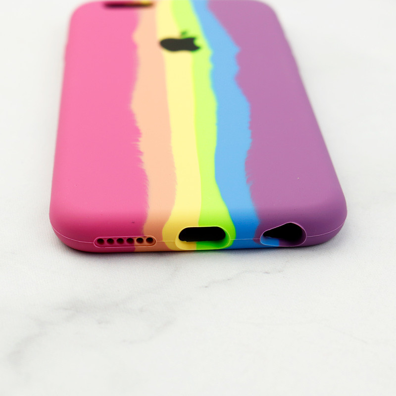 قاب سیلیکونی اورجینال رنگین کمانی iPhone 6/6s