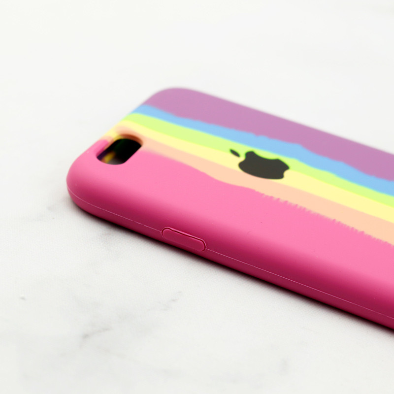 قاب سیلیکونی اورجینال رنگین کمانی iPhone 6/6s