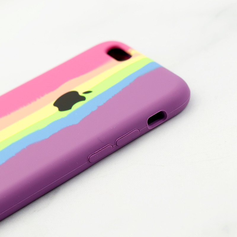 قاب سیلیکونی اورجینال رنگین کمانی iPhone 6/6s