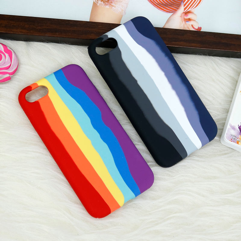 قاب سیلیکونی اورجینال رنگین کمانی iPhone 7/8