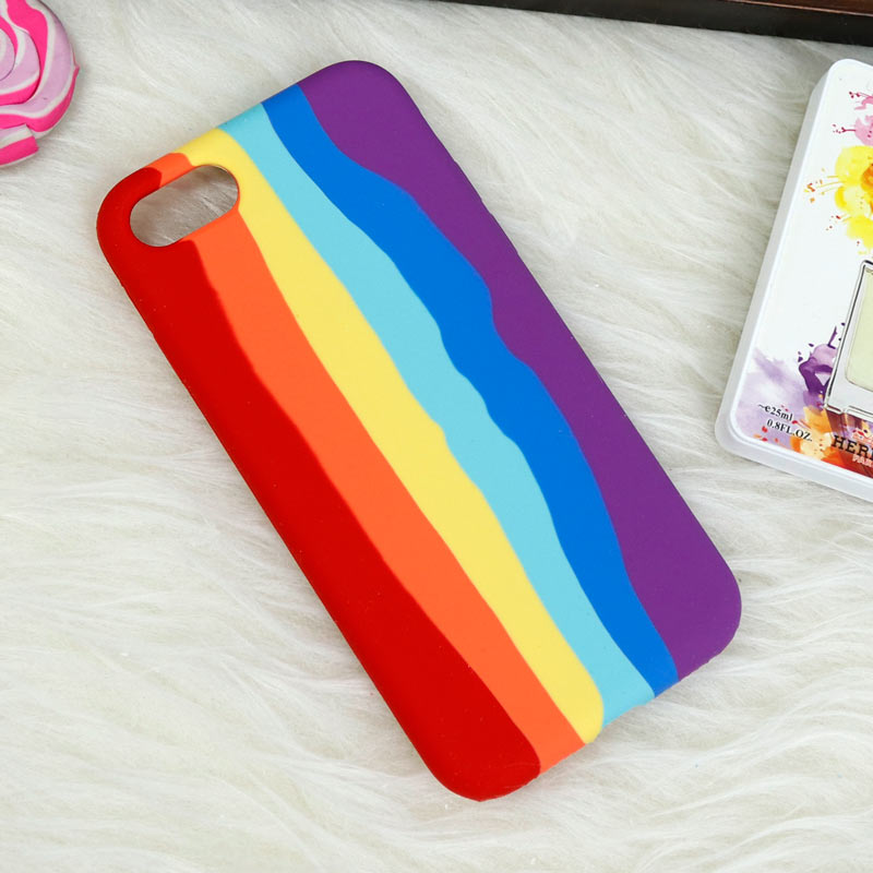 قاب سیلیکونی اورجینال رنگین کمانی iPhone 7/8
