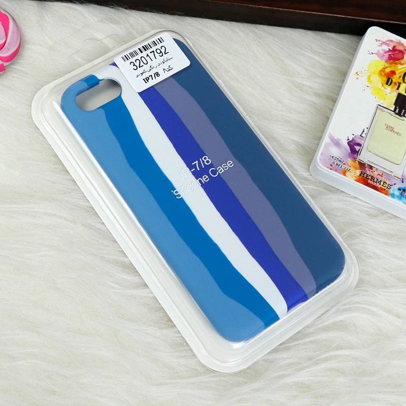 قاب سیلیکونی اورجینال رنگین کمانی iPhone 7/8