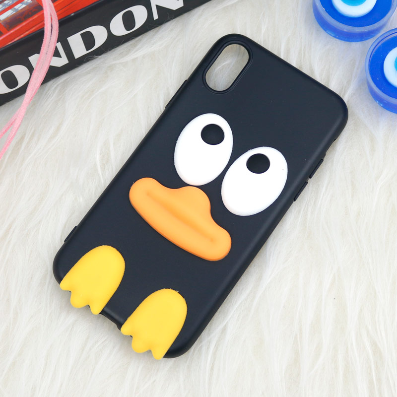 قاب سیلیکونی اردک زرد iPhone X/XS