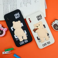 قاب سیلیکونی خرس TED محافظ لنزدار iPhone X/XS
