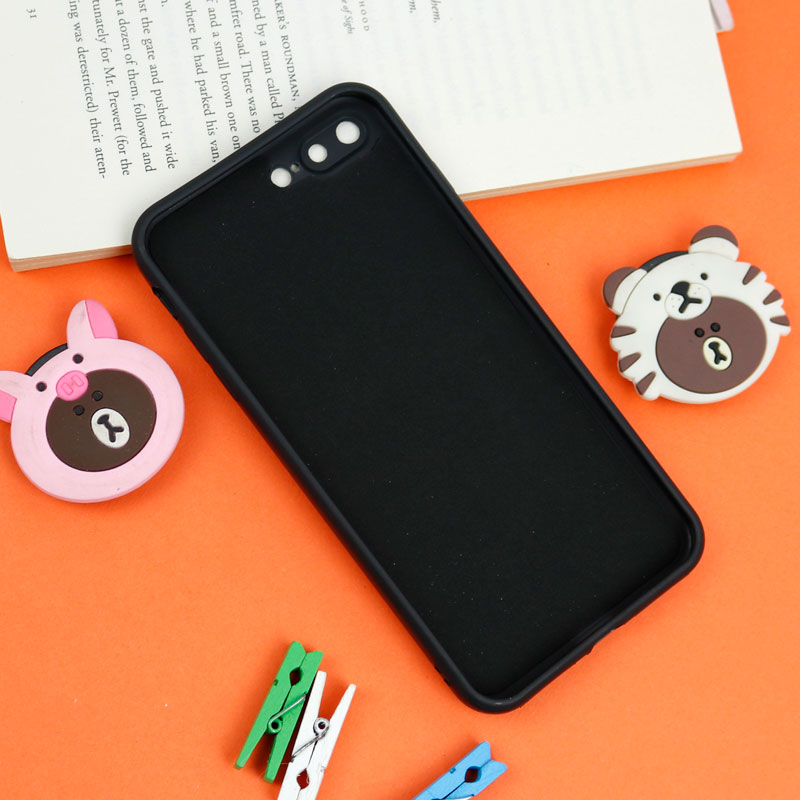 قاب سیلیکونی خرس TED محافظ لنزدار iPhone 7 Plus / 8 Plus مشکی