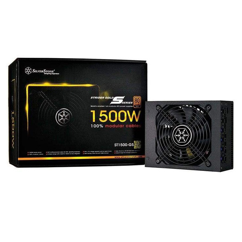 پاور ماژولار 1500 وات سیلوراستون SilverStone Strider Gold S SST-ST1500-GS Gold