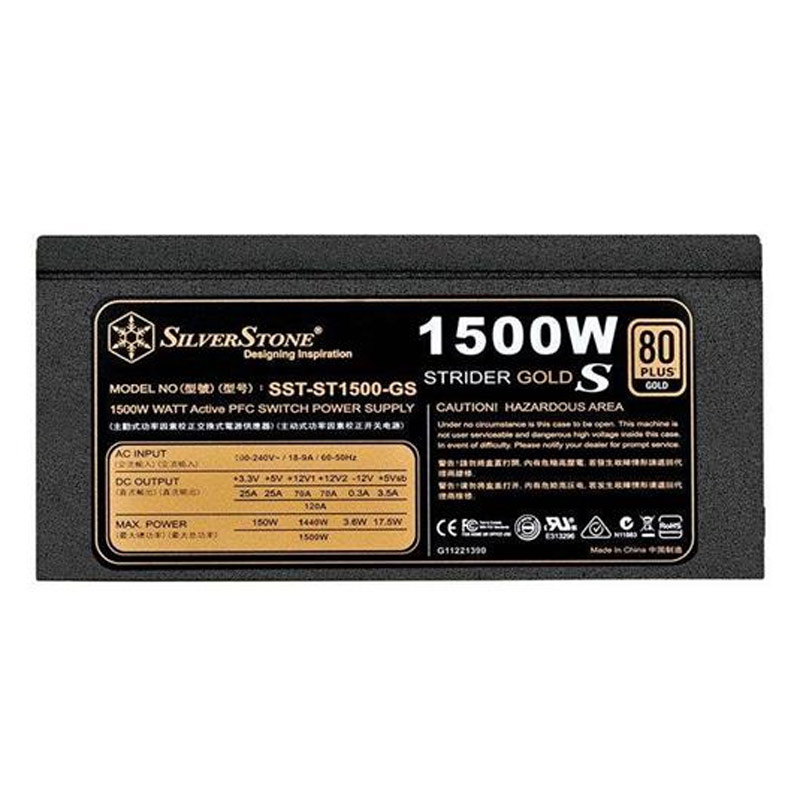پاور ماژولار 1500 وات سیلوراستون SilverStone Strider Gold S SST-ST1500-GS Gold