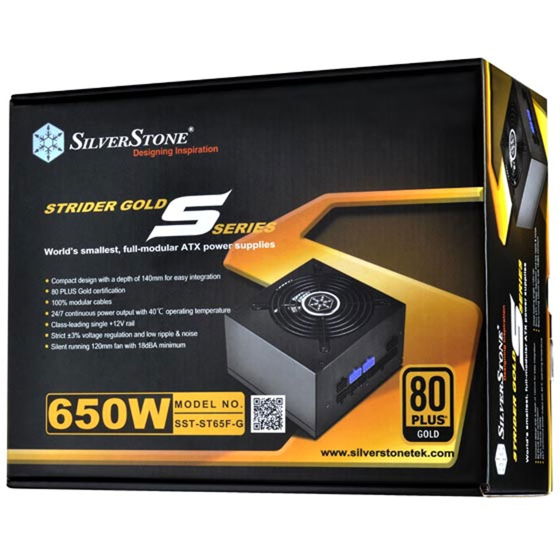 پاور ماژولار 650 وات سیلوراستون SilverStone Strider S SST-ST65F-G Gold