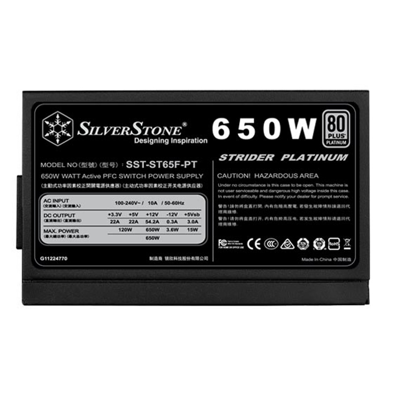 پاور ماژولار سیلوراستون SilverStone Strider SST-ST65F-PT Platinum 650W